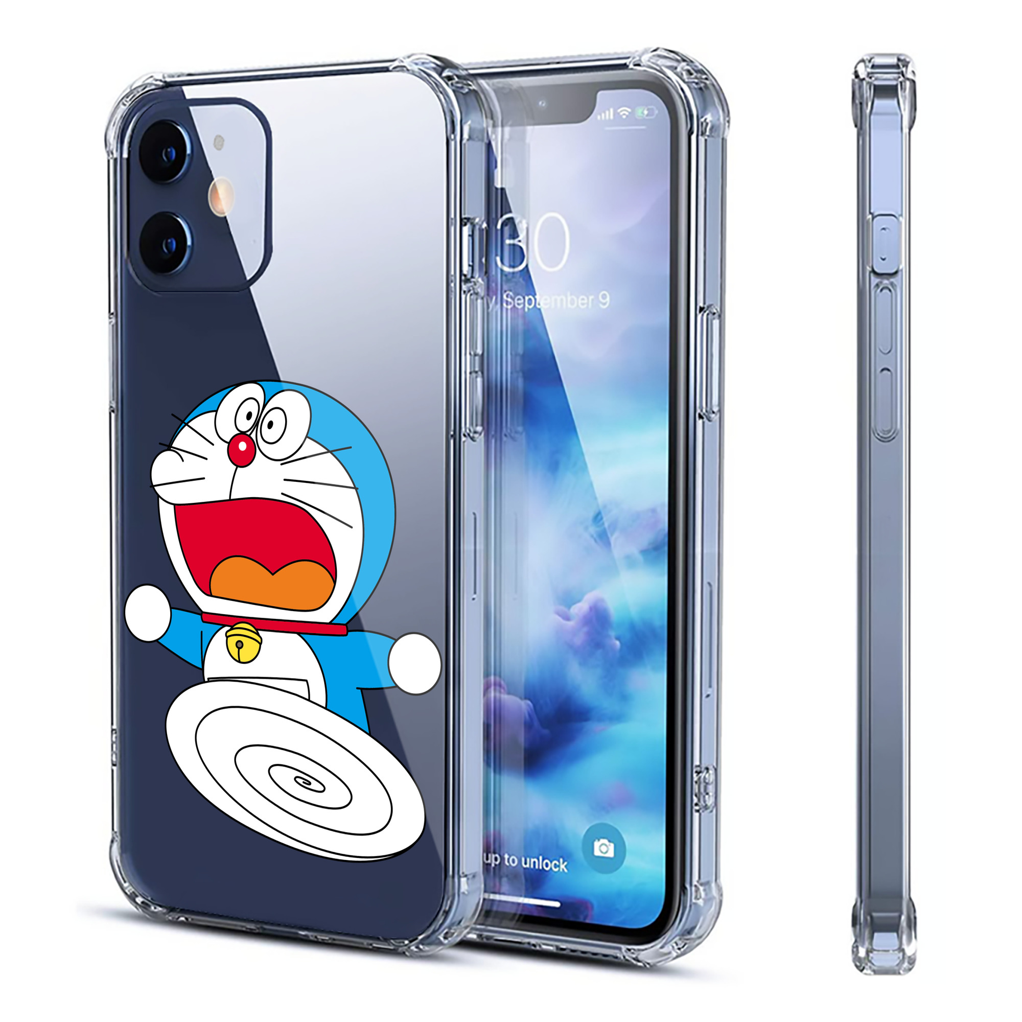 （画像用） ドラえもん Doraemon 【iPhone 12シリーズ対応】透明スマホケース（クリアソフトケース）